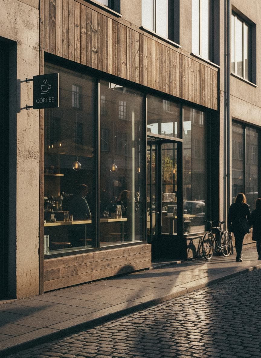 Outdoor cafe terrace