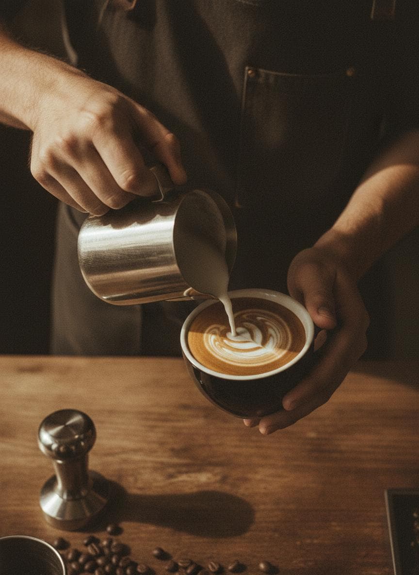 Exquisite cup of specialty coffee with elegant steam